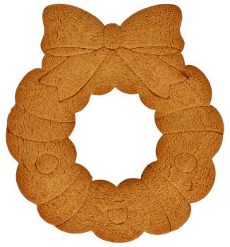 Ausstechform - Weihnachtskranz / Türkranz XXL,  18 cm mit Innenprägung - Edelstahl